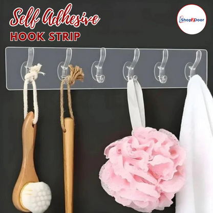 Self Adhesive Wall Mounted Hooks Strip - (BUY 1 GET 1 FREE)